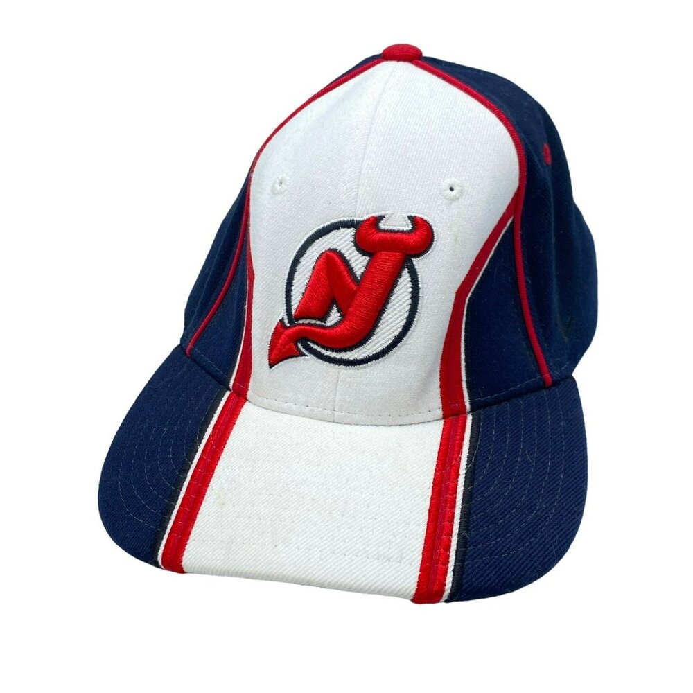 Vintage New Jersey Devils Hat Zephyr Fitted Back L/XL Hockey NHL - Picture 3 of 7